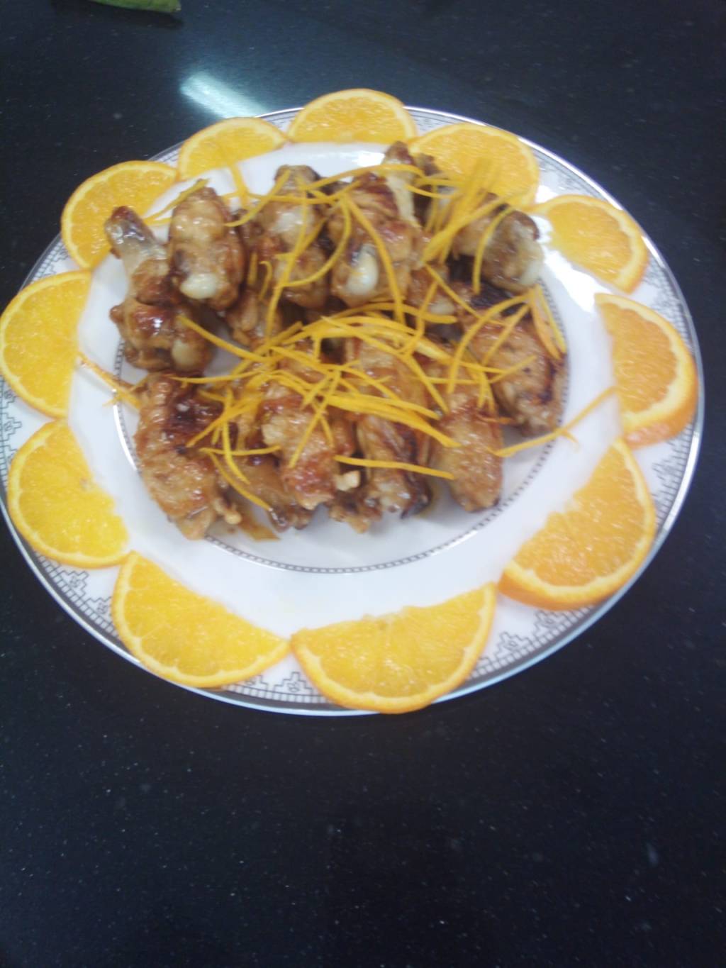 Alitas de pollo a la&nbsp;naranja